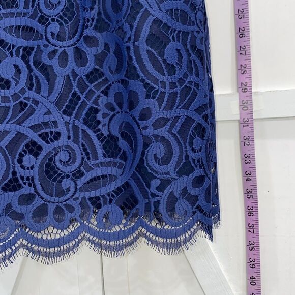 Lilly Pulitzer Mara Bright Navy About Face Two Tone Lace Dress Size 4 - Picture 6 of 15